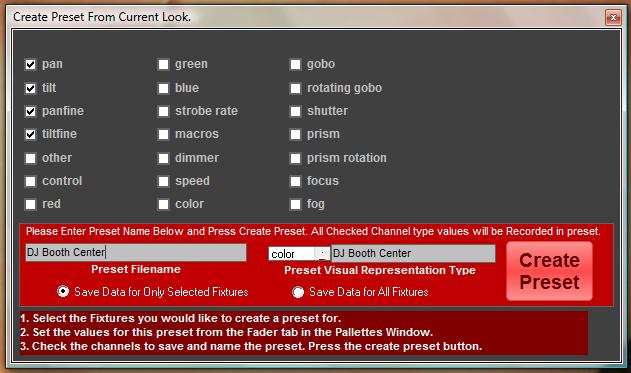 How to create a Position Preset